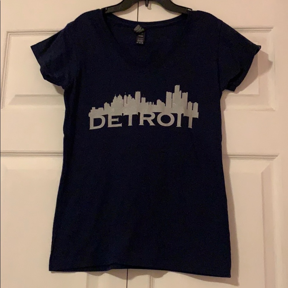 Navy Detroit Tee
